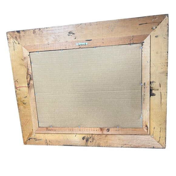 Vintage Dalhart Windberg Wood Framed Print 18x16 Deer And Tree 1970 - Picture 6 of 7